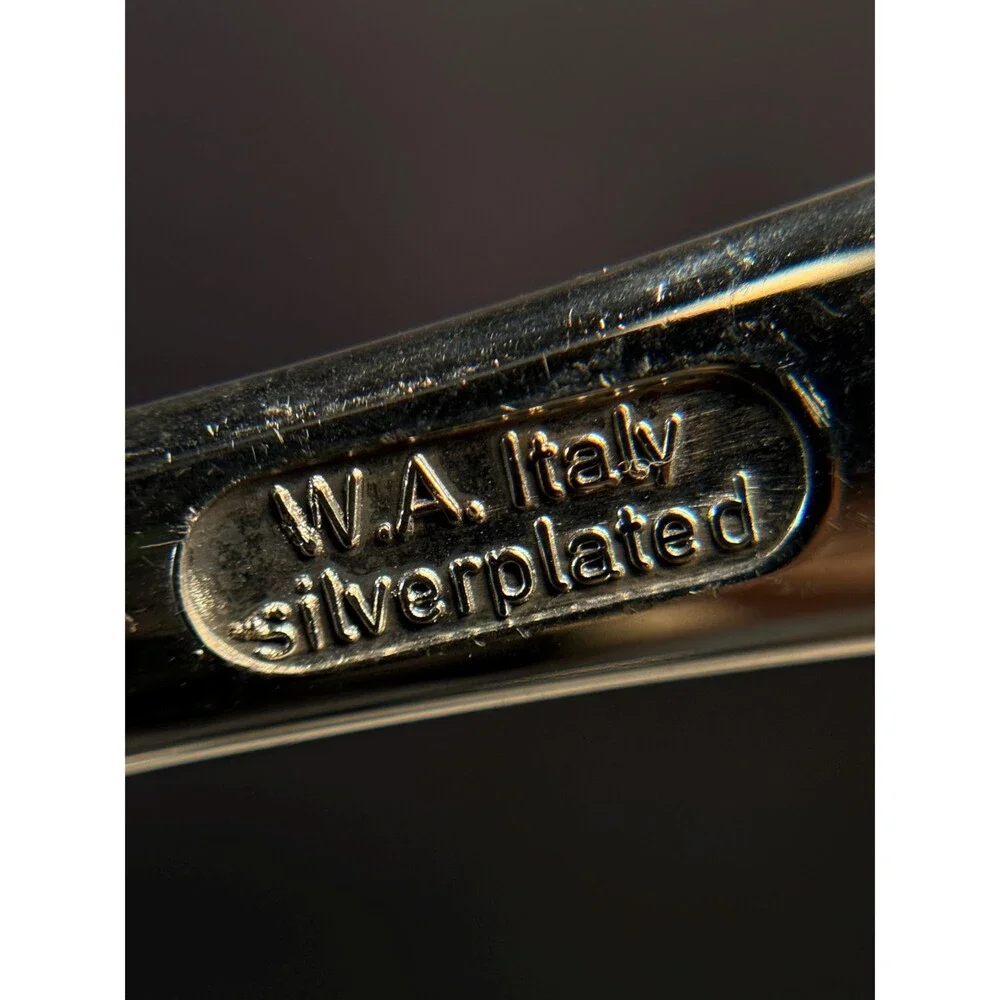Vintage W.A. Italy Silverplate Pasta Serving Spoon 9